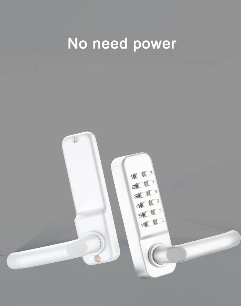 IP68 Waterproof Mechanical Password Number Single Latch Deadbolt Lock No Need Power For Outdoor Indoor Wooden Metal Door