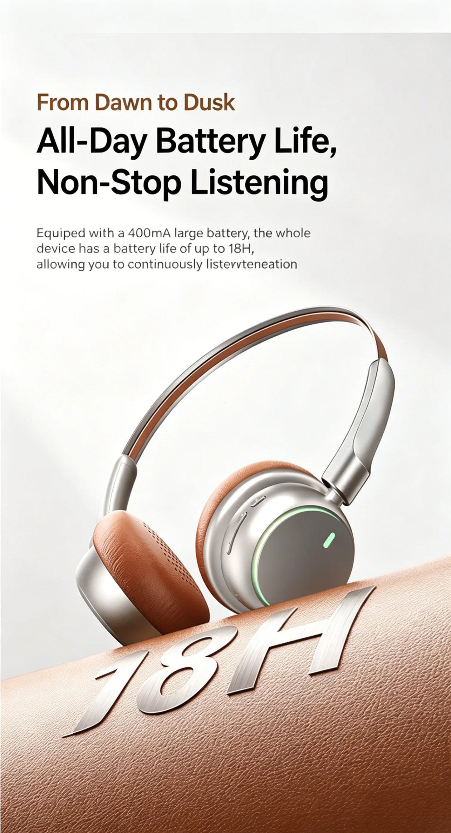 High-Quality Wireless Bluetooth-compatible Headphones, Smart Noise Cancelling, Universal Music Earbuds, V6.0 Headset Earphones
