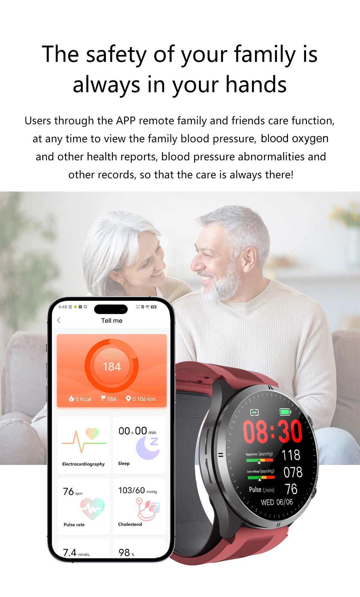 2026 New ECG Air Pump Airbag Accurate Measure Smart Watch Men Micro Physical Examination Blood Pressure Sport SmartWatch Health
