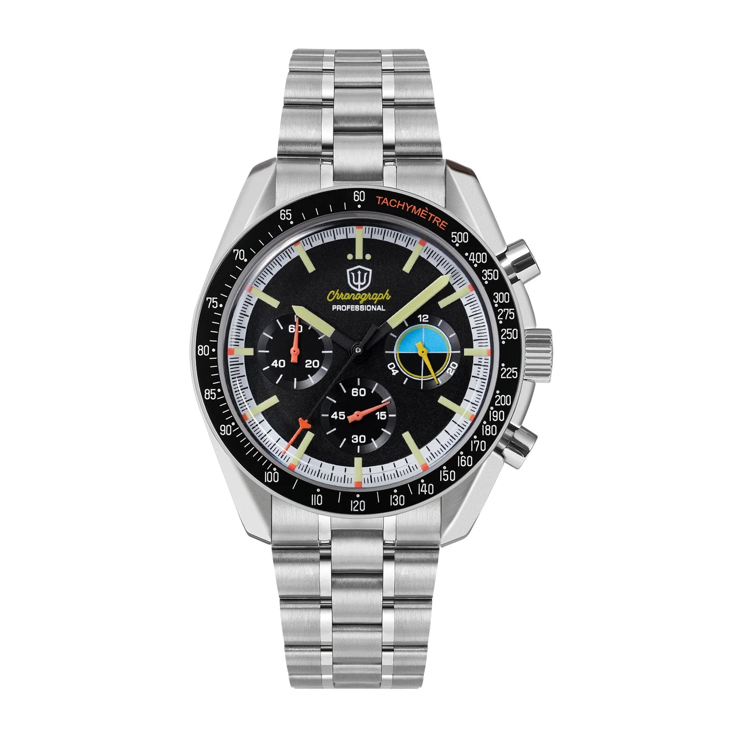 Watchdives WD1863 VK63 Quartz Chronograph Movement Bubble Sapphire Crystal 100m Waterproof Luminous 39mm Vintage Watches