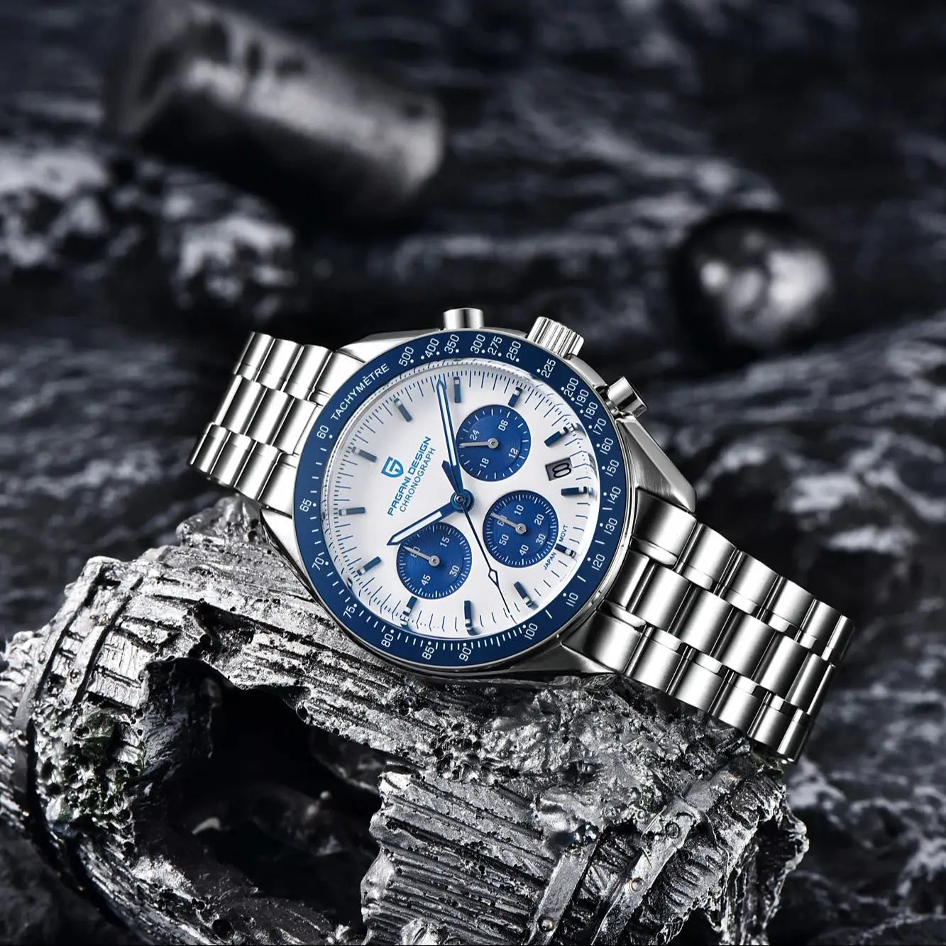 PAGANI DESIGN Moon Watches 2025 New Luxury Quartz Watch Men Auto Date Chronograph AR Sapphire crystal 100M Waterproof Wristwatch