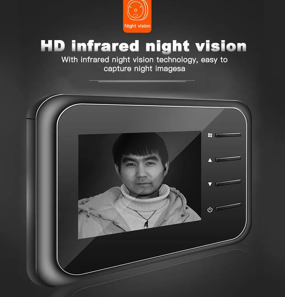 2.4Inch LCD Door Peephole Camera IR Night Vision Video Eye Door Bell Visual Doorbell Security Protection Camera