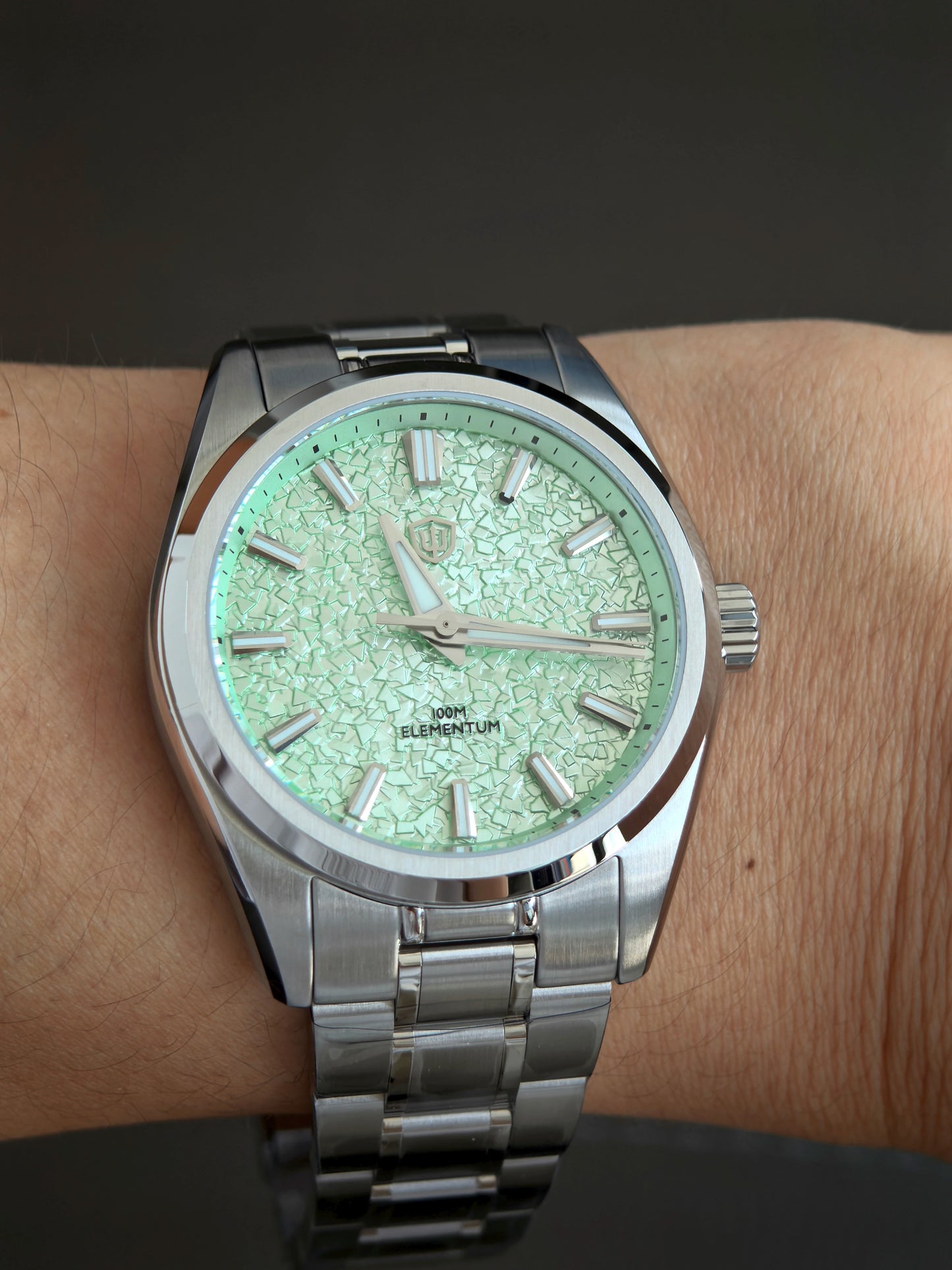 Watchdives WD0003C 38mm Men Watch VH31 Sweep Seconds Quartz Movement Sapphire ice Crack Dial Luminous 10Bar Waterproof Watches