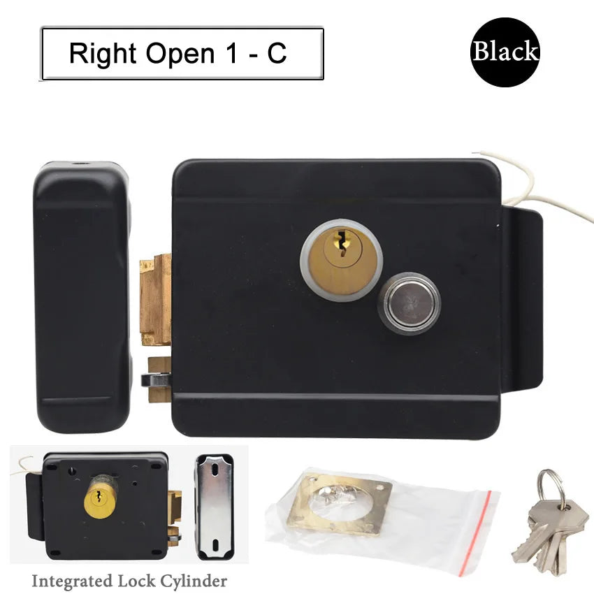 Electric Door Lock Anti-theft Double-headed Integrated Electronic Lock For 12V DC Access Control System Video Door Phone System