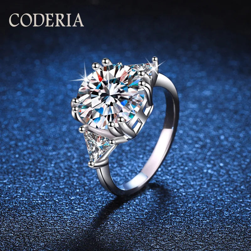 5.0 Carat Mousseline Ring Deluxe D Color VVS1 Diamond Gold Plated 925 sterling Silver Wedding Rings Engagement Jewelry