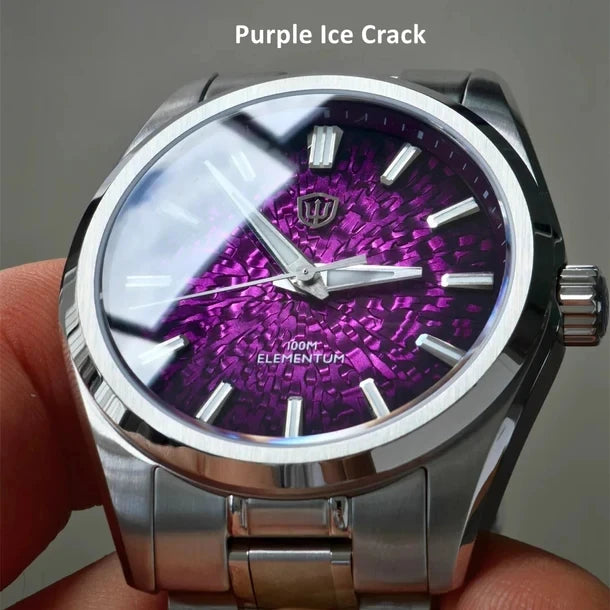 Crack-Dial Watchdives WD0003C 38mm Men Watch VH31 Sweep Seconds Quartz Movement Sapphire ice Luminous 10Bar Waterproof Watches