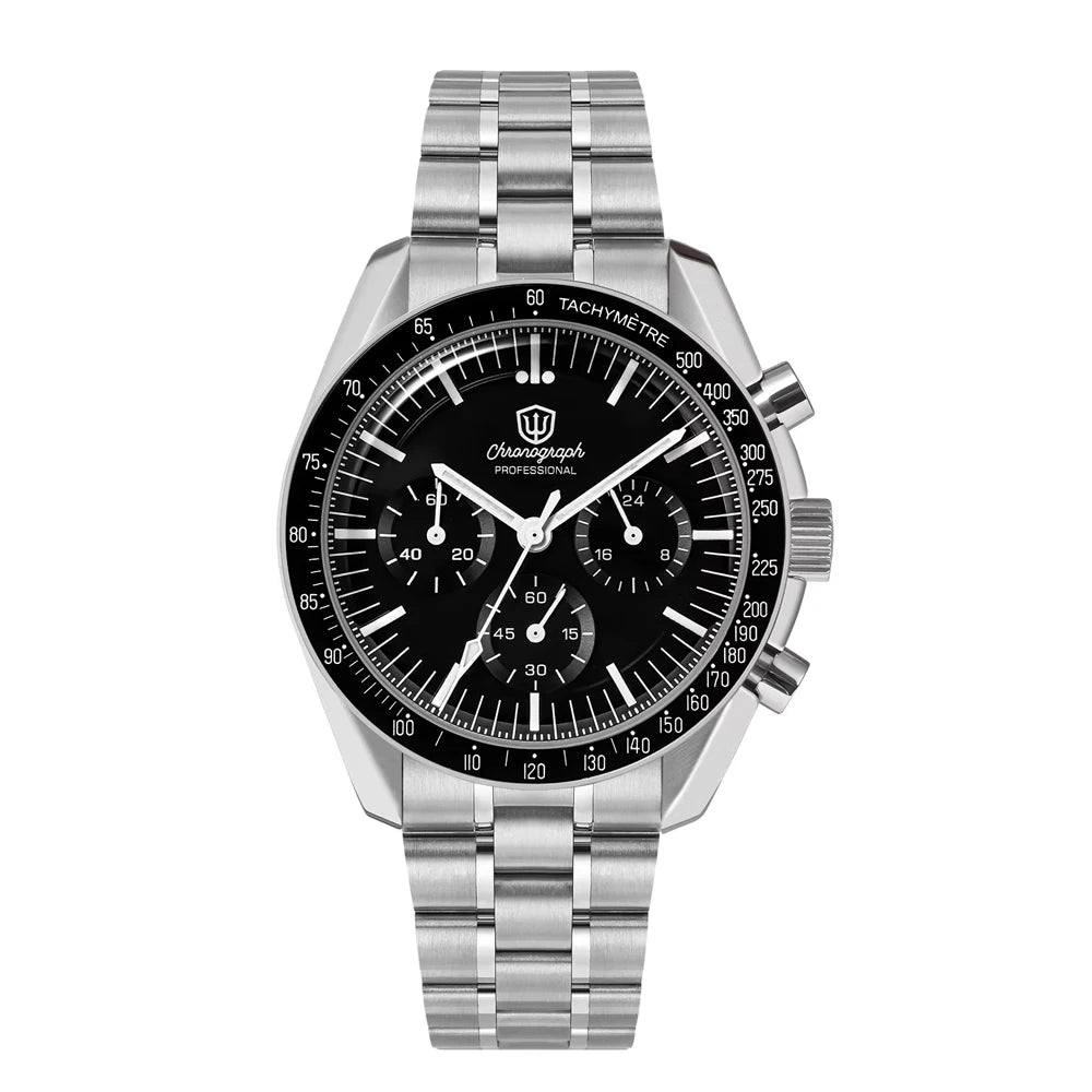 Watchdives WD1863 VK63 Quartz Chronograph Movement Bubble Sapphire Crystal 100m Waterproof Luminous 39mm Vintage Watches