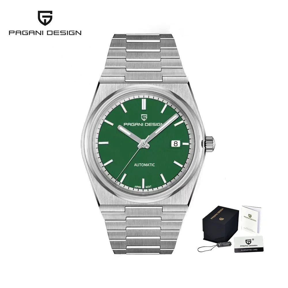 Pagani Design 2024 New 40MM Men's Automatic Mechanical Watch Nh35 Luminous C3 Sapphire Stainless Steel Waterproof 10Bar Reloj Ho