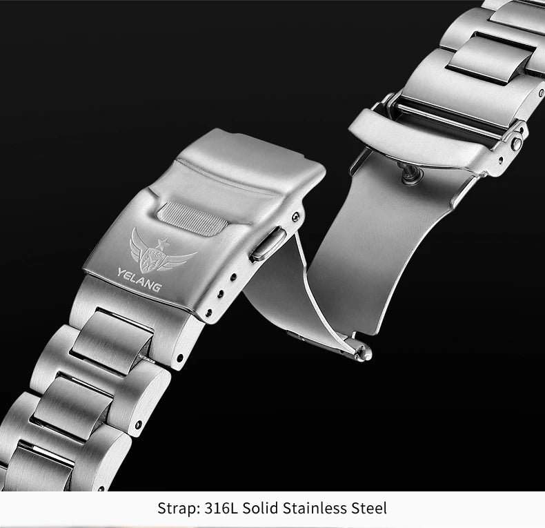 Yelang V1019 Brand 44MM Men Watch NH36 100M PROFESSIONAL WATERPROOF Deep Diving Mechanical Automatic Watch Sapphire Lens Reloj