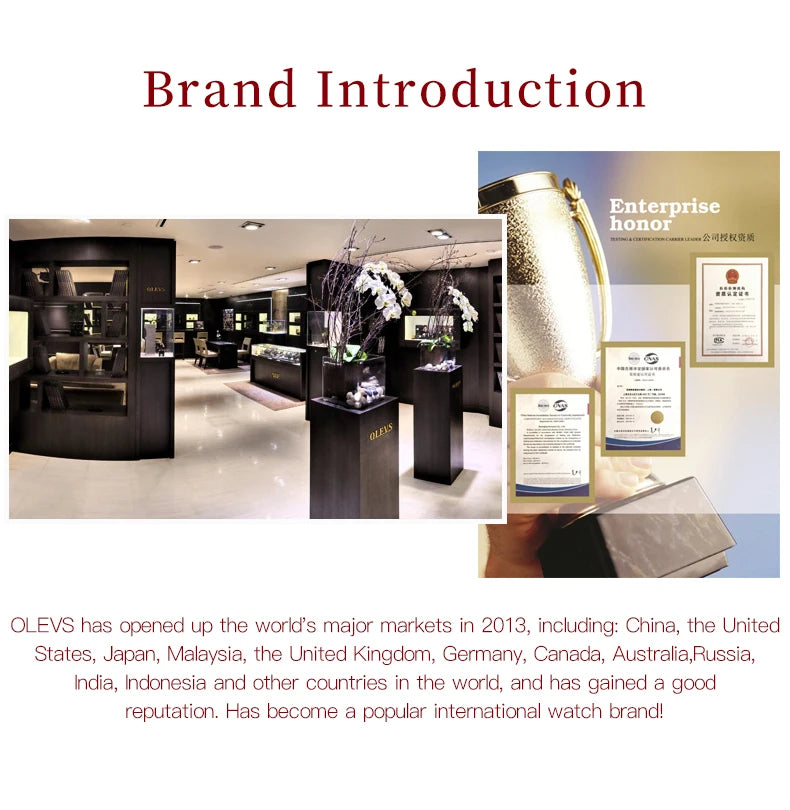 OLEVS 6615 Womens Watch Original Bezel Ceramic Mechanical Automatic Wristwatch Waterproof Luminous Ladies Watch Butterfly Dial