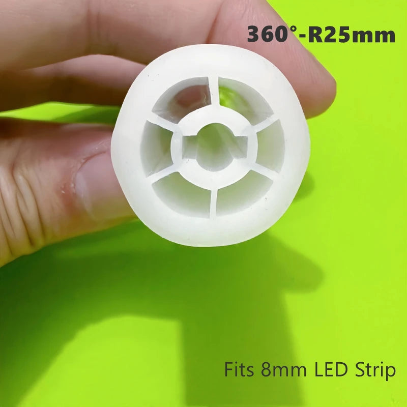 Round Flexible Silicone Strip Light 360 Degree Glowing IP65 Outdoor LED Soft Neon Tube Tape Lamp DIY Minimalist Linear Lighting
