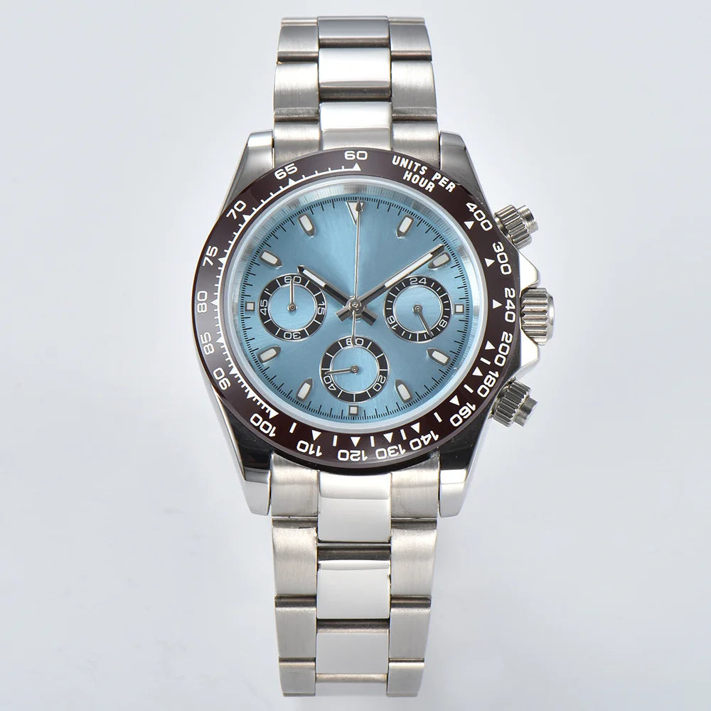 VK63 movement watches luxury men's watches sapphire glass waterproof watches quartz movement watches support custom logo