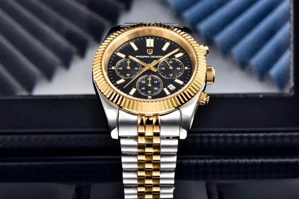 PAGANI DESIGN 2025 New PD1814 quartz watch VD53 thick 12mm stainless steel C3 sapphire watches for man pagani design watches