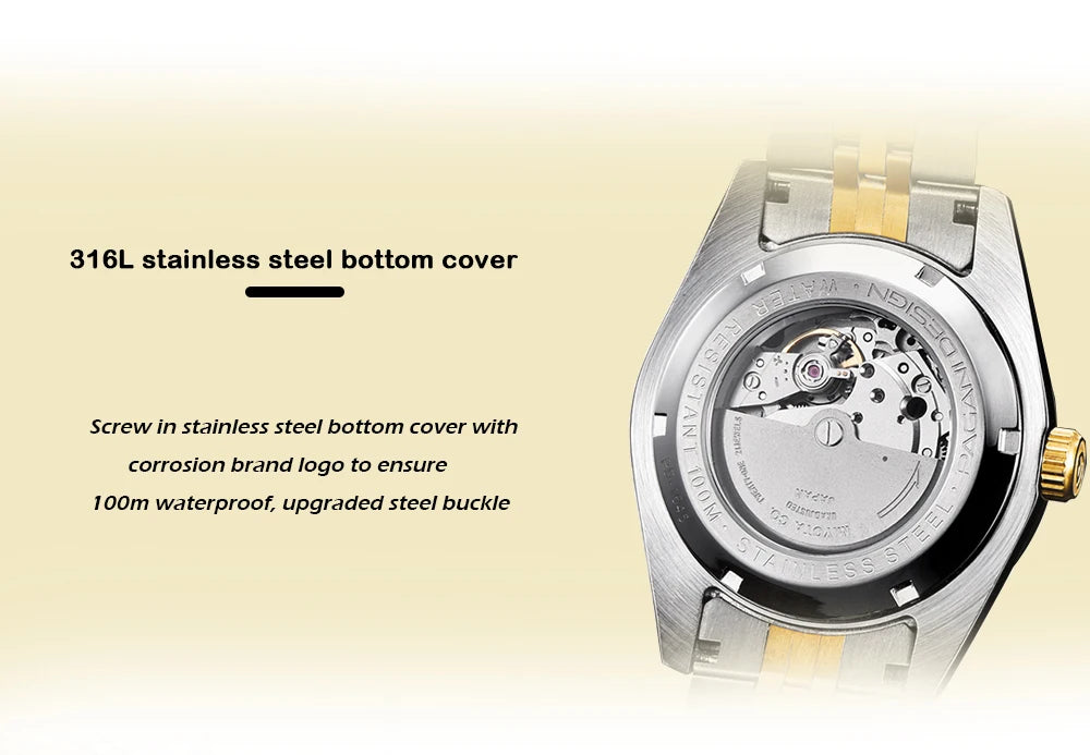 PAGANI DESIGN Top Brand New Automatic Mechanical Watch 316L Stainless Steel 100M WaterproofBusiness Style Luxury watches for man