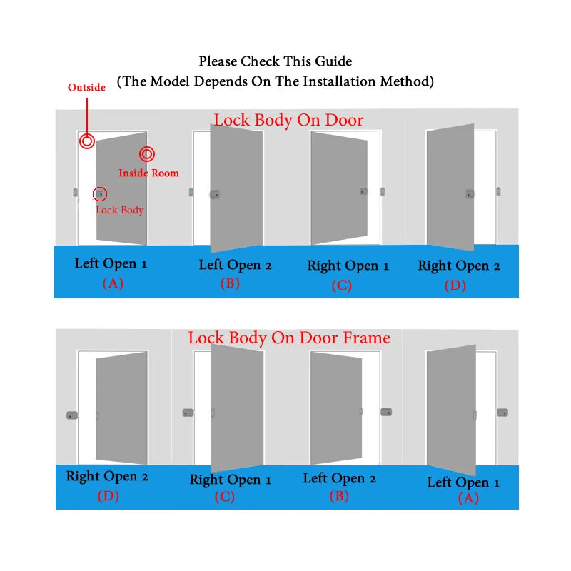 Electric Door Lock Anti-theft Double-headed Integrated Electronic Lock For 12V DC Access Control System Video Door Phone System