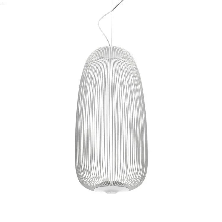 Minimalist Birdcage Hanging Light Italian Pendant Lamp Designer Spokes 1/2 Light  Home Decor Stairway Spot Lighting