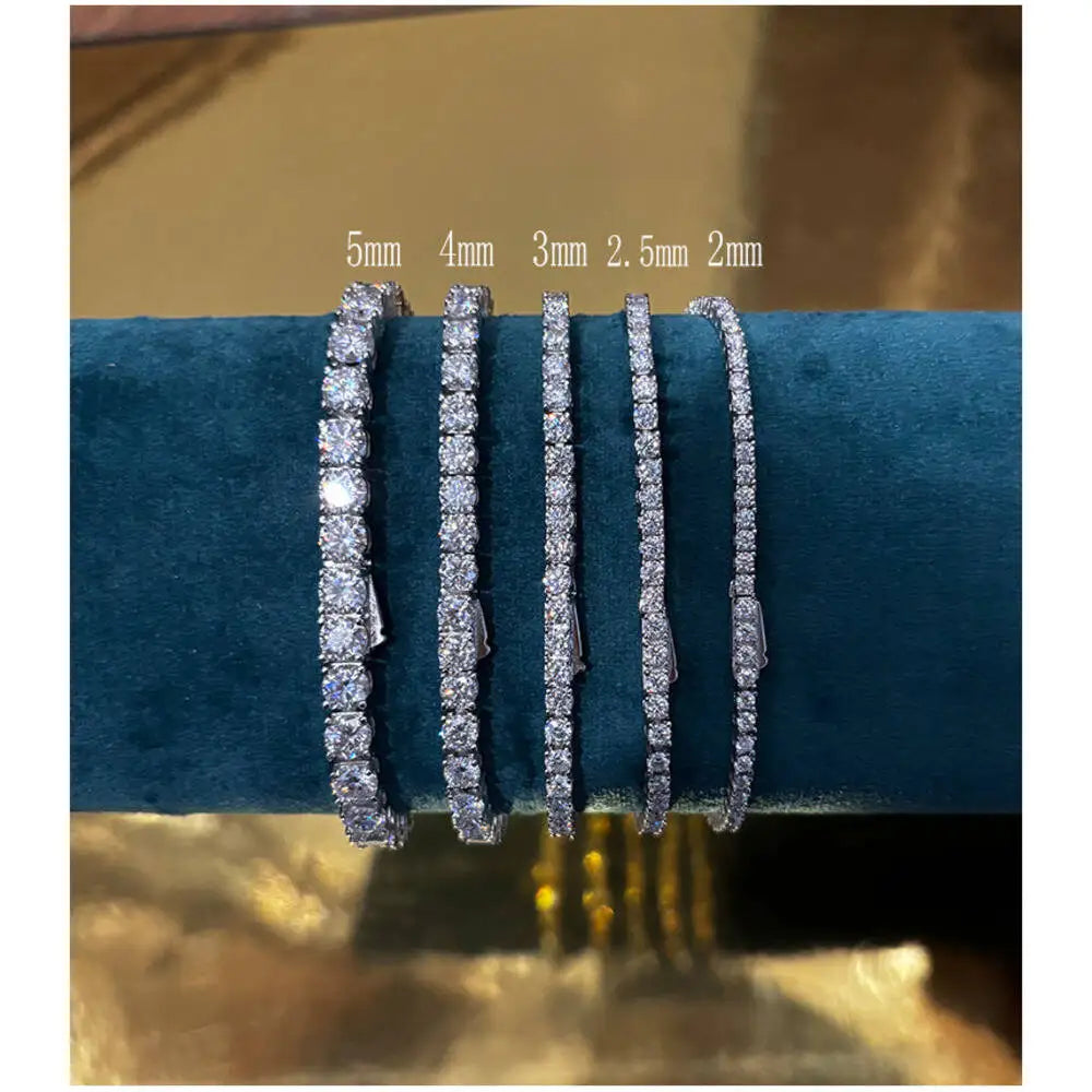 TY D VVS1 Moissanite Tennis Bracelet Original S925 Sterling Sier Plated White Gold With GRA Bracelets For Women Man