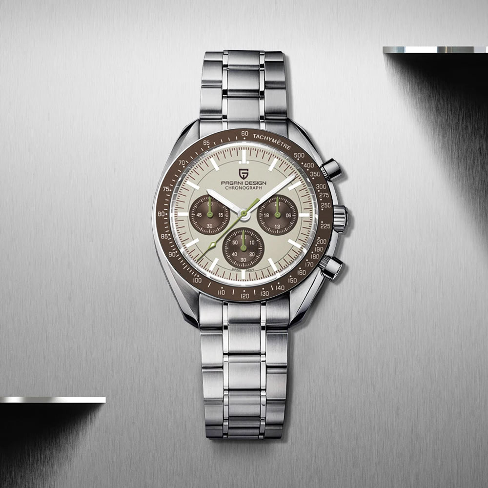 2025 New PAGANI DESIGN Saturn Men's Watches Luxury Quartz Watch For Men Chronograph Wristwatches AR Sapphire Waterproof Luminous