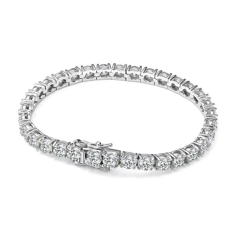 TY D VVS1 Moissanite Tennis Bracelet Original S925 Sterling Sier Plated White Gold With GRA Bracelets For Women Man