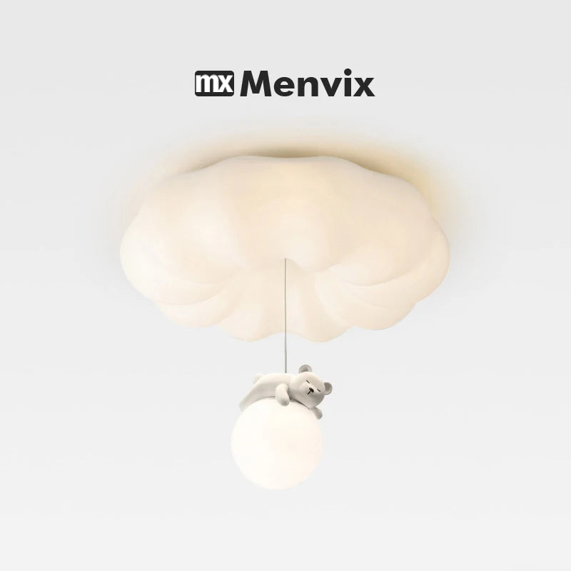 Menvix Bear Cream Modern Ceiling Light Simple Indoor Wall Lamps for Living Room Bedroom - 2025 Style Lighting Decoration