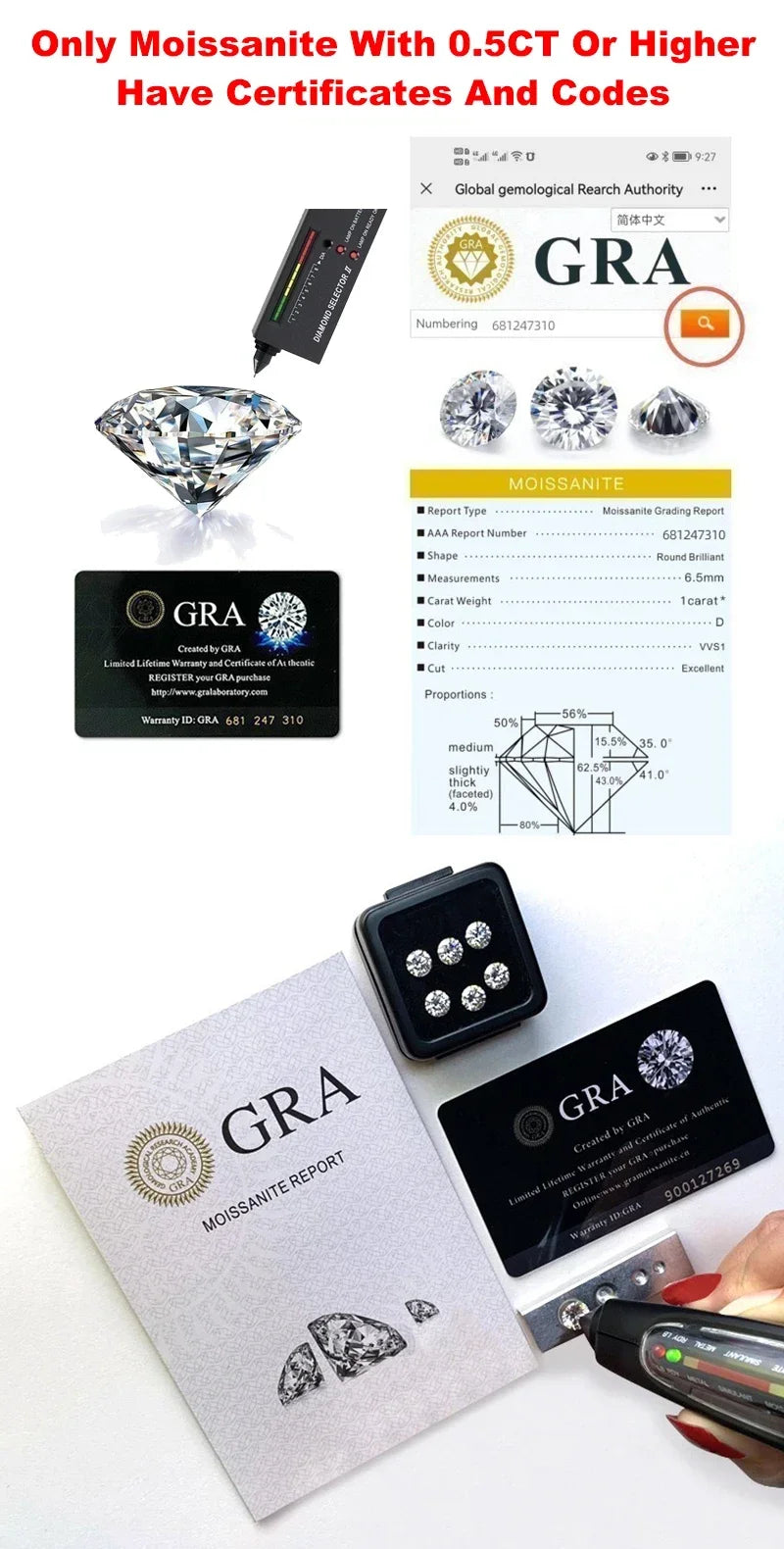 5mm Original Blue and white Moissanite Tennis Bracelets for Women Men Lab Diamond with GRA Wedding Jewelry 925 Sliver Bracelet