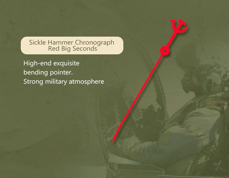 RED-STAR 38mm Men's 1963 Chronograph Mechanical Watch Pilot with Seagull Movement ST1901 Air Force Aviation Sapphire Goose 40mm