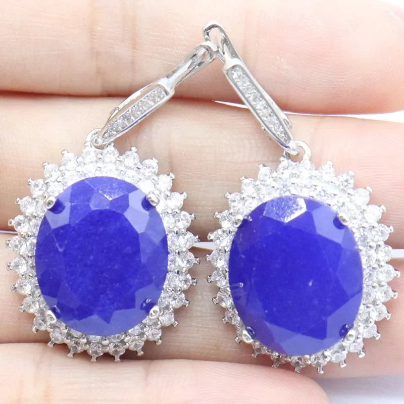 15g Customized 925 SOLID STERLING SILVER Earrings Sapphire Morganite Orange Spessartine London Blue Smoky Topaz Aquamarine CZ