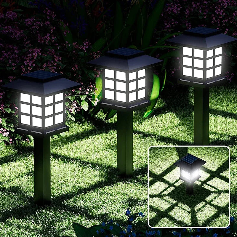 2~12Pcs Solar LED Pathway Lights Outdoor Waterproof Walkway Garden Decor Street Lamp for Landscape Yard Patio Driveway