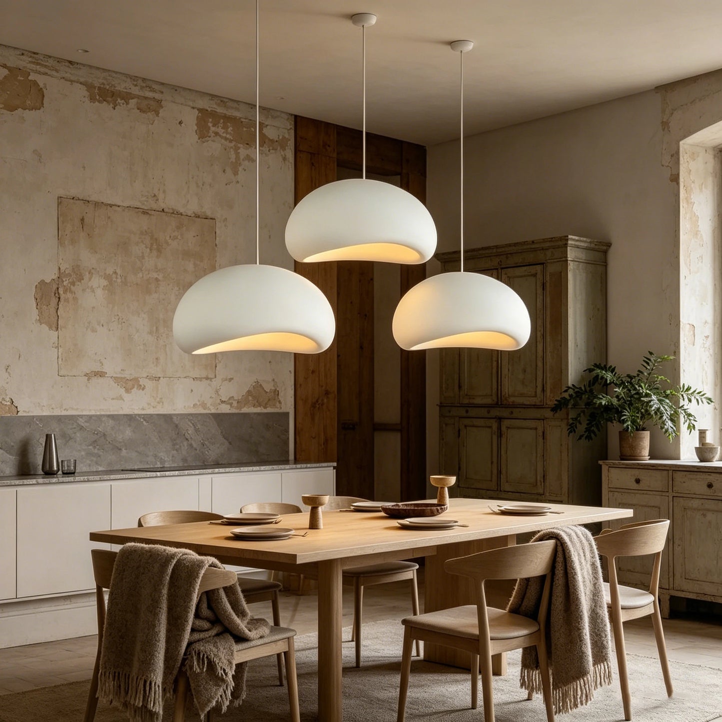 Nordic Wabi Sabi Pendant Light Modern LED Ceiling Chandelier Light for Living Room Dining Bedroom Bar Home Decor Hanghing Lamp