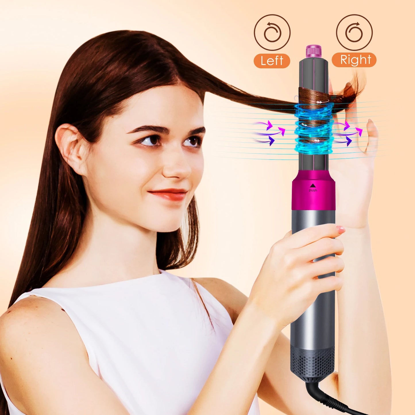 5-In-1 Hair Dryer Air Wrap Hair Straightener Hot Air Comb Barber Multifunctional Professional Hair Styling Tool Festival Gift