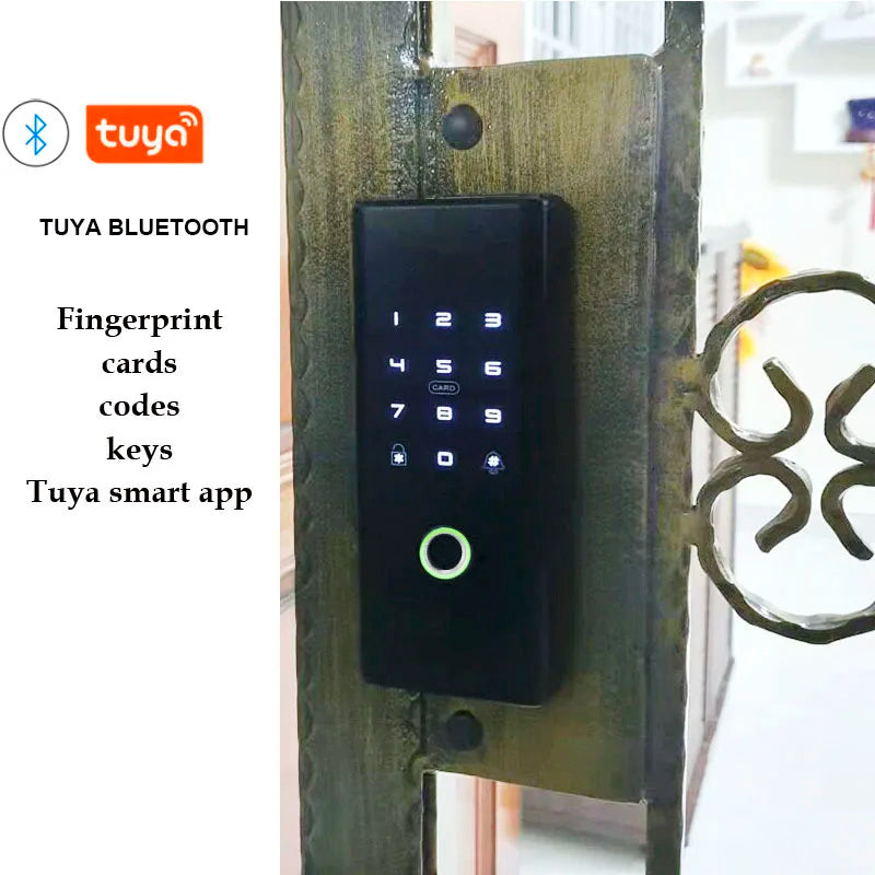 Electronic Smart Lock For Front Door Sliding Swing Gate Lock Intelligent Fingerprint Door Lock Optional Tuya Smart Life TTLOCK