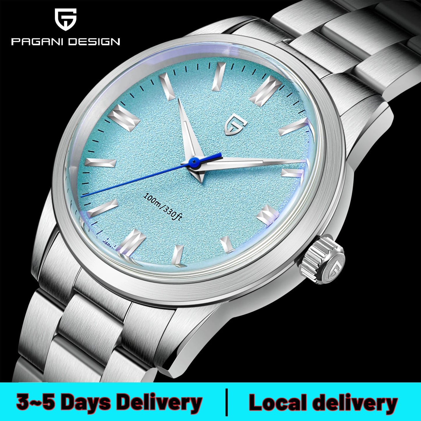 PAGANI DESIGN 2025 New 38mm Men's Quartz Watches VH31 Stainless Steel AR Coating Sapphire Business Sports Watches Watch for Men