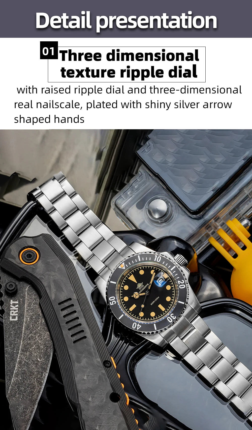 ADDIESDIVE Luxury Men's Quartz Watch BGW9 Luminous Ceramic Bezel Bubble Mirror Glass Diver's Watch 200m Analog Watches AD2054
