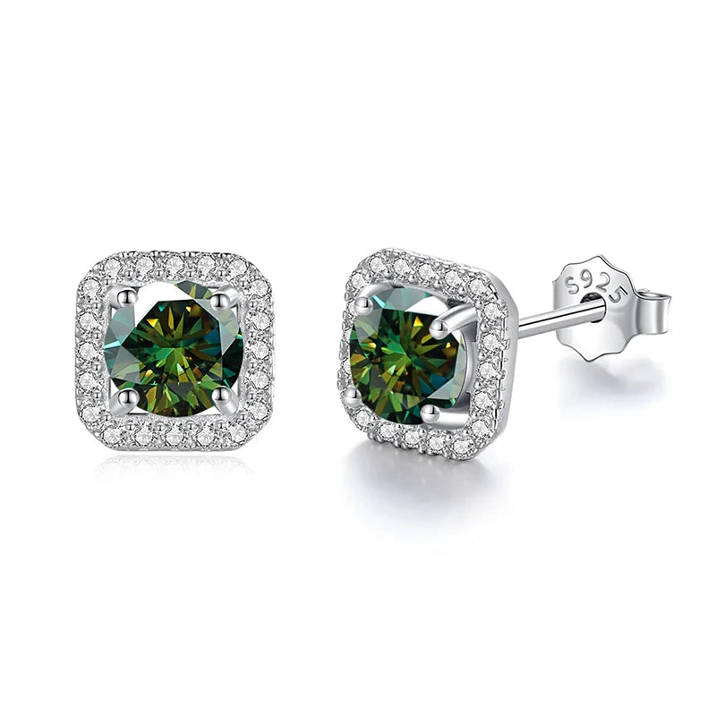 JoyceJelly 8H8A Cut D Color VVS Moissanite Diamond Stud Earrings Luxury Sterling 925 Silver Jewelry For Women Wholesale Price