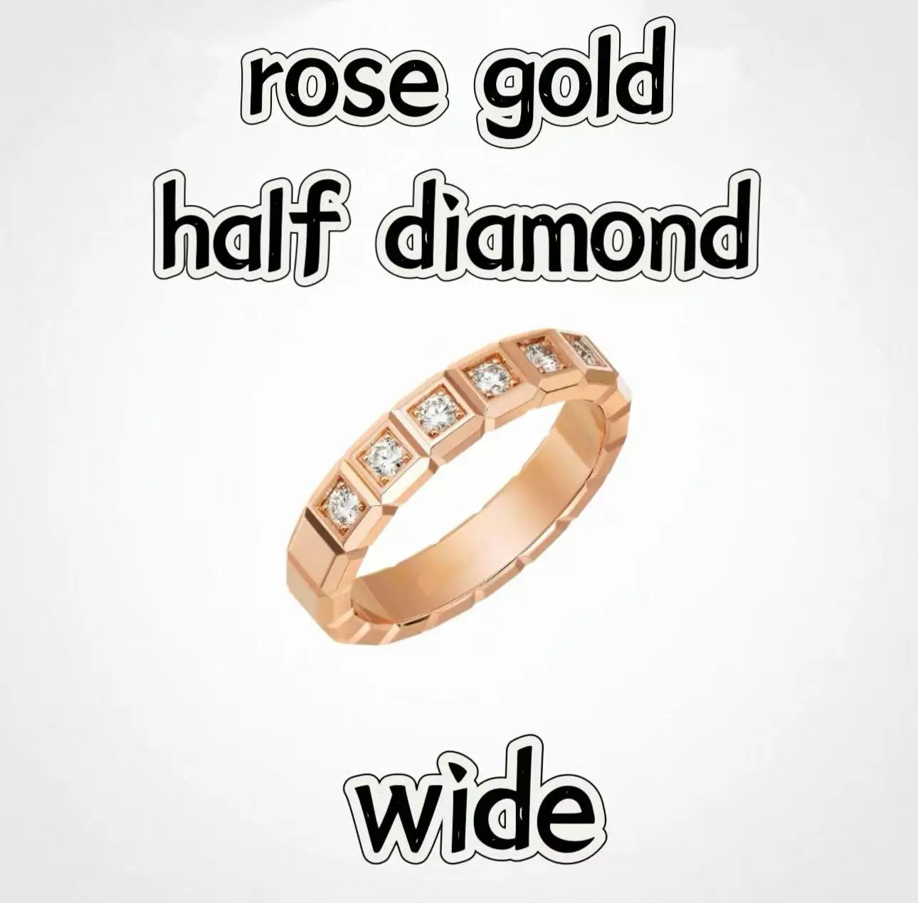 French  High-Quality S925 Sterling Silver Ice Cube Style Pave AAA Zirconia Lovers Ring For Women And Men Wedding Fashion Jewelry