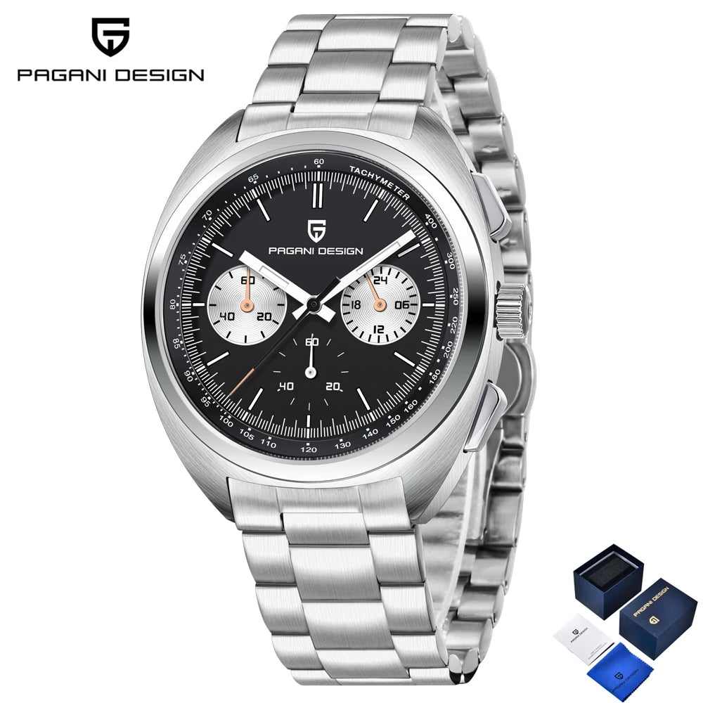 2025 New PAGANI DESIGN Men's Watches Top Luxury Quartz Watch For Men VK63 Chronograph Wristwatch Luminous AR Sapphire Clock Gift