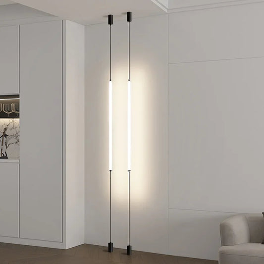 Hanging floor lamp Italy Design Black Long linear pendant light Bedroom Bedside Lamps Modern Hotel Living Room corner floor lamp