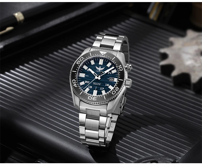 Yelang V1038 40mm Men Diving Watch Human Kinetic Energy Watch Brand Watch 300m Waterproof Watch luminous Japan PX82 Sapphire