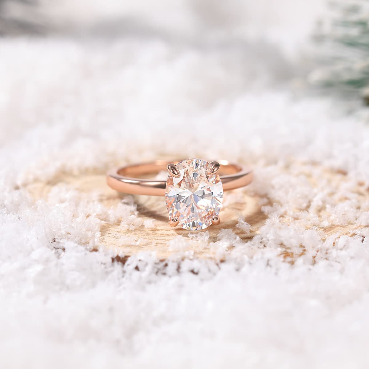 Trumium 3CT 925 Sterling Silver Engagement Rings Oval Cut Solitaire Cubic Zirconia Wedding Promise Rings for Women Fine Jewelry