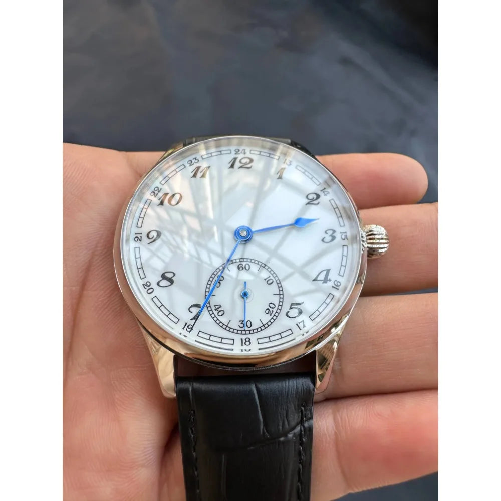 Reloj-Hombre Men's Watch for Seagull ST3600 Manual Movement, Retro Enamel Sterile Dial Business Micro Rotor Mechanical Watch