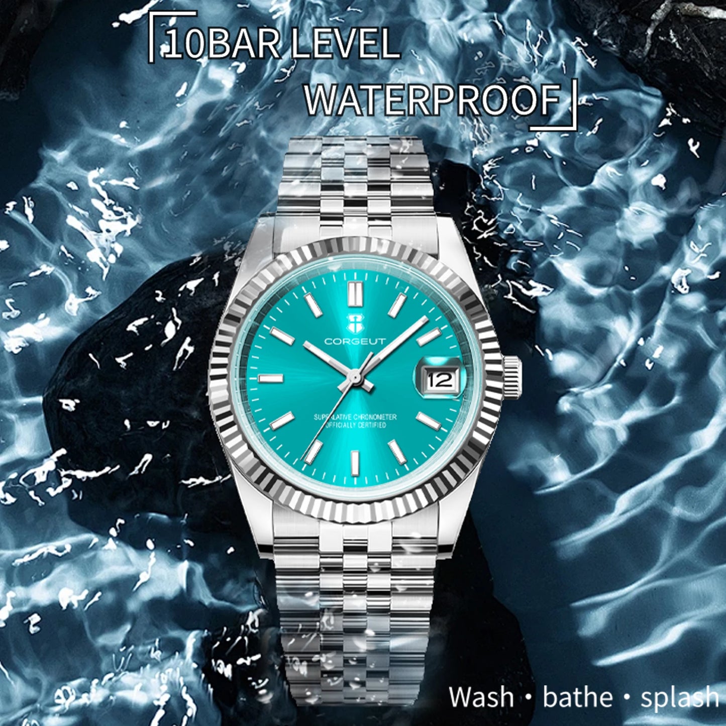 Uhr mit individuellem Logo, NH35-Uhrwerk, 36 mm/39 mm, Damen-/Herrenuhr, Saphirglas, Gold, mechanische Armbanduhr, 100 m wasserdicht, reloj hombre