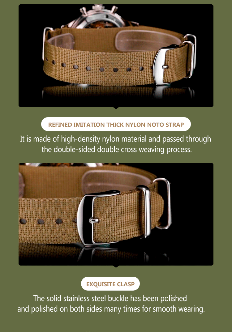 RED-STAR 38mm Men's 1963 Chronograph Mechanical Watch Pilot with Seagull Movement ST1901 Air Force Aviation Sapphire Goose 40mm