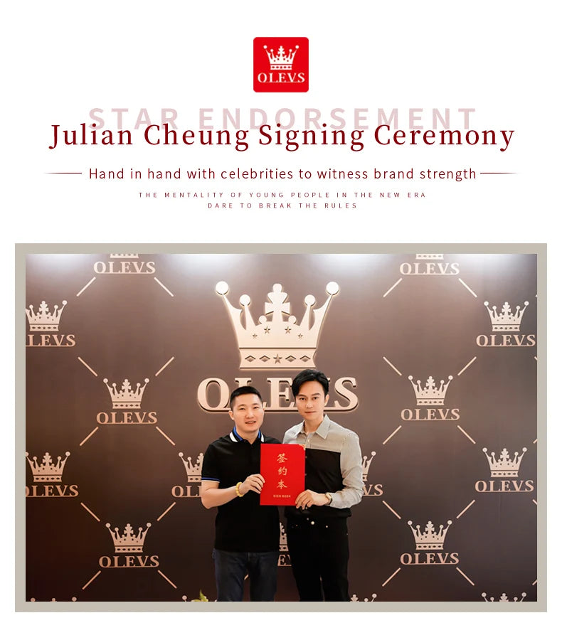 OLEVS 6615 Womens Watch Original Bezel Ceramic Mechanical Automatic Wristwatch Waterproof Luminous Ladies Watch Butterfly Dial