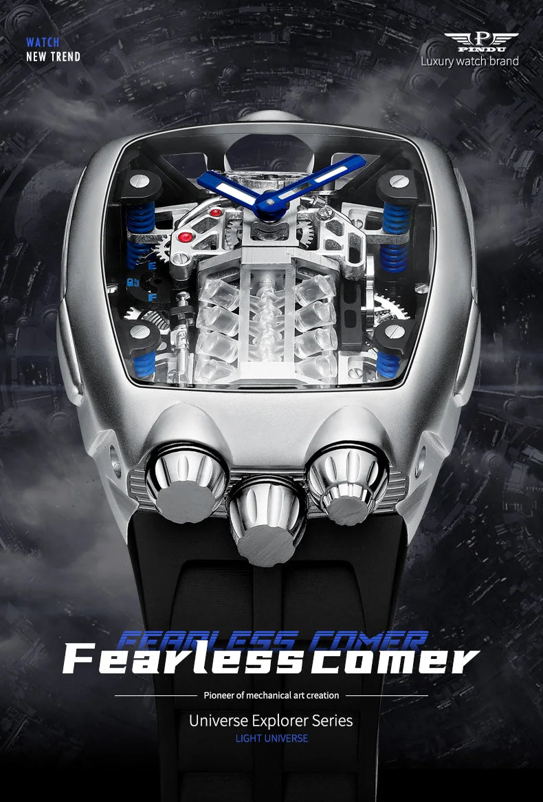 PINDU Design Mens Watches Top Brand Luxury Military Sport Men NH05 Automatic Watch Waterproof Mechanical Watches Men montre homm