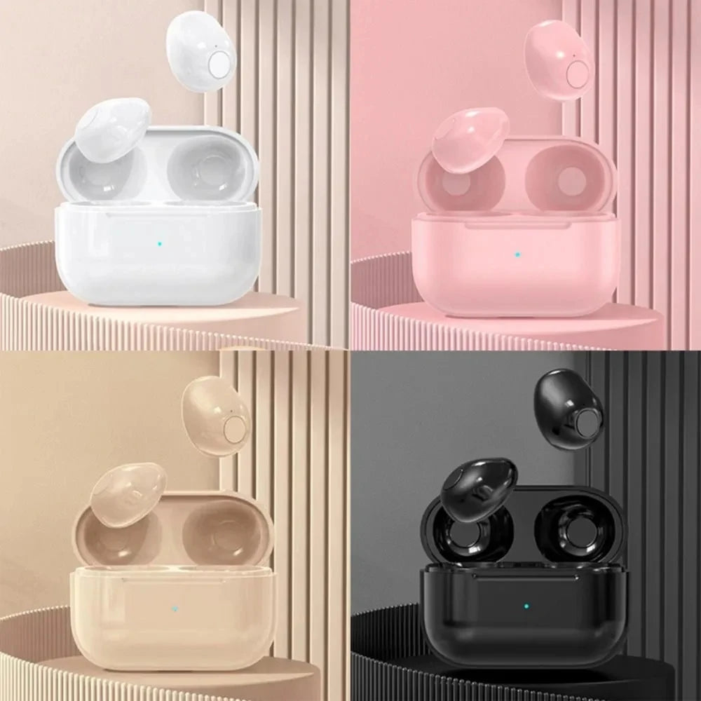 Invisible Earphones Mini Headphones Bluetooth TWS Wireless Touch Gaming In-Ear Earbuds Noise Reduction Sports Headset For iPhone