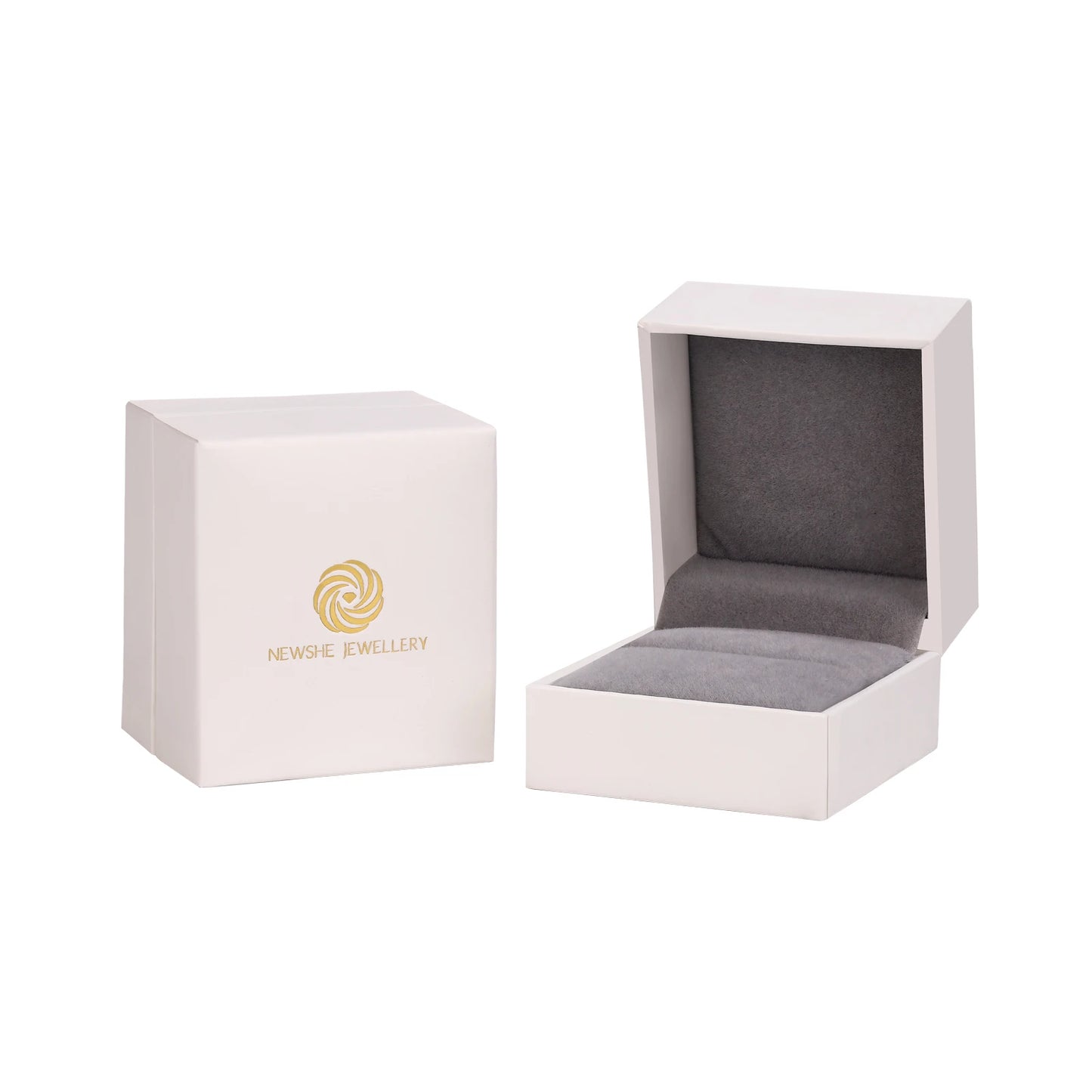 Newshe 14k Yellow Gold Bridal Ring Set for Women 2Ct Round Cut AAAAA Cubic Zircon Wedding Engagement Anniversary Band BR1167_Y