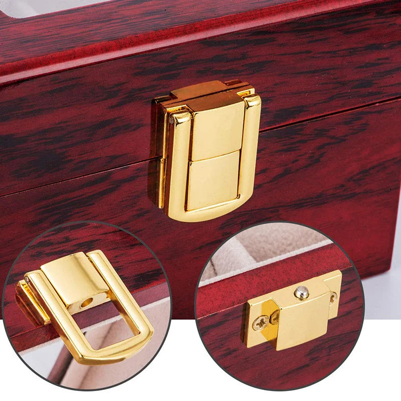 Luxury Wooden Watch Box 1/2/3/5/6/10/12 Grids Watch Organizers 6 Slots Wood Holder Boxes for Men Women  Watches Jewelry Display