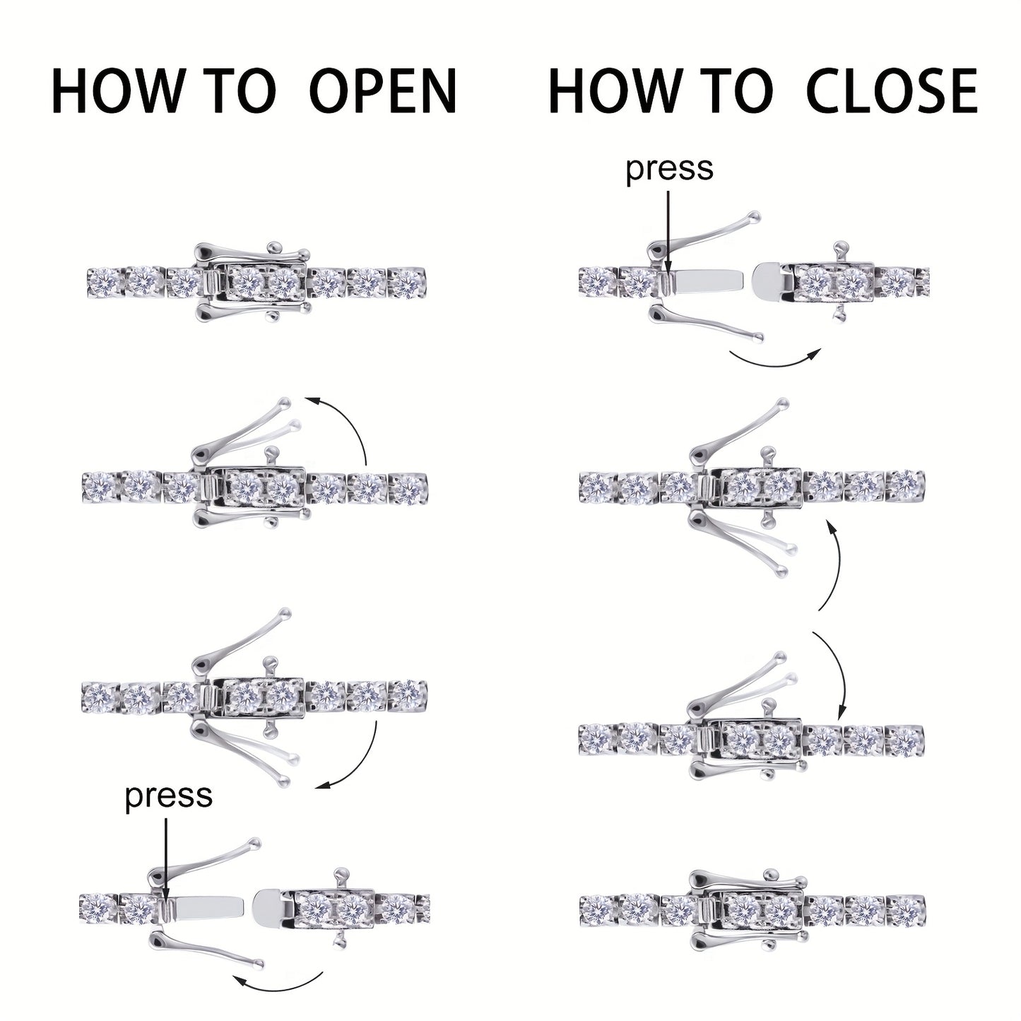 1pc 925 Silver 2/2.5/3mm VVS1 D Color Moissanite Tennis Bracelet with Lobster Clasp - Comfortable to Wear, Ideal for Birthdays and Parties, Comes with Gift Box, Perfect for Valentine'S Day, Daily Wear, and Special Occasions,