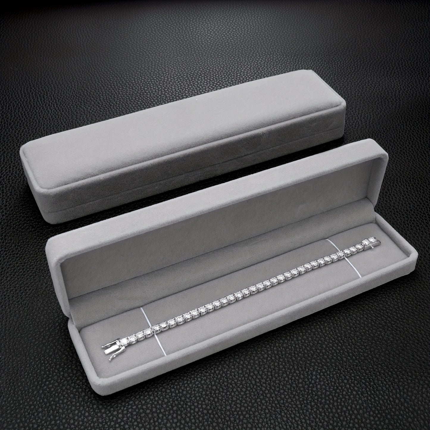 1pc 925 Silver 2/2.5/3mm VVS1 D Color Moissanite Tennis Bracelet with Lobster Clasp - Comfortable to Wear, Ideal for Birthdays and Parties, Comes with Gift Box, Perfect for Valentine'S Day, Daily Wear, and Special Occasions,