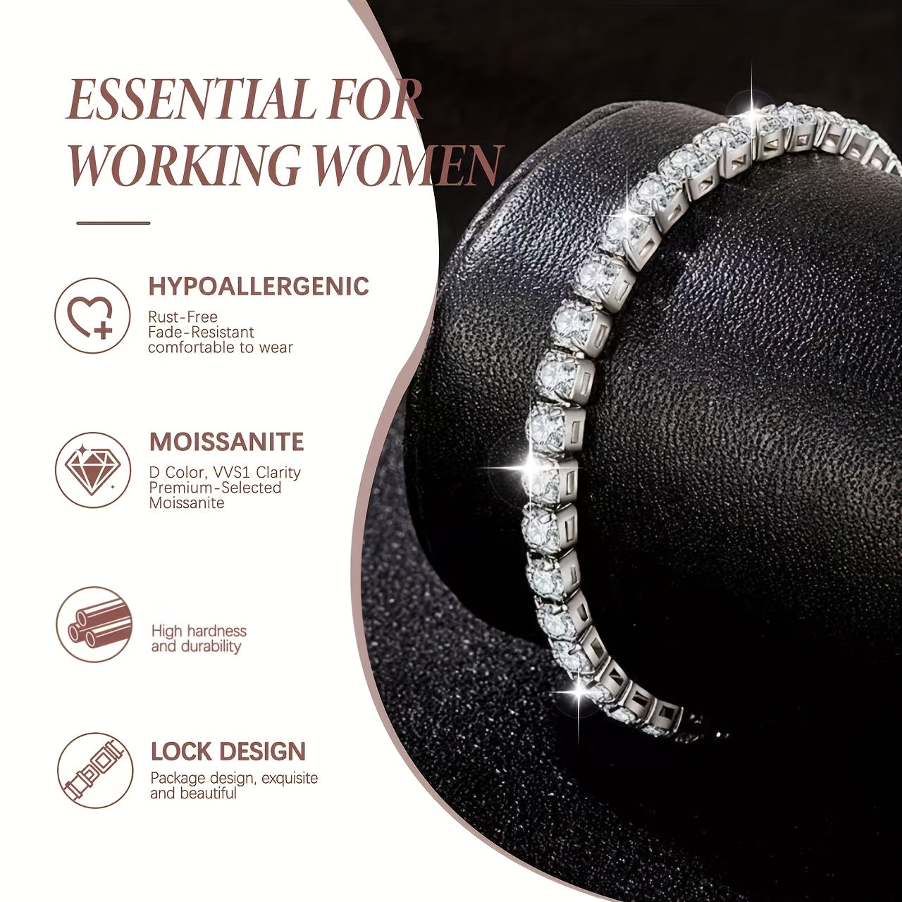 925 Silvery Tennis Bracelet, Suitable Women and Men, Fashionable and Beautiful, Sparkling and Charming, Daily Wear, Family and Friends- Banquet, Valentine's Day, Anniversary, Holiday